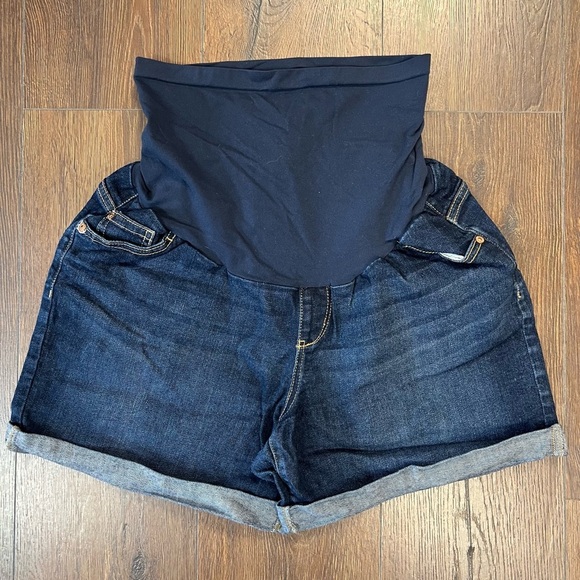 Indigo Blue maternity denim short SZ XL - Picture 1 of 3